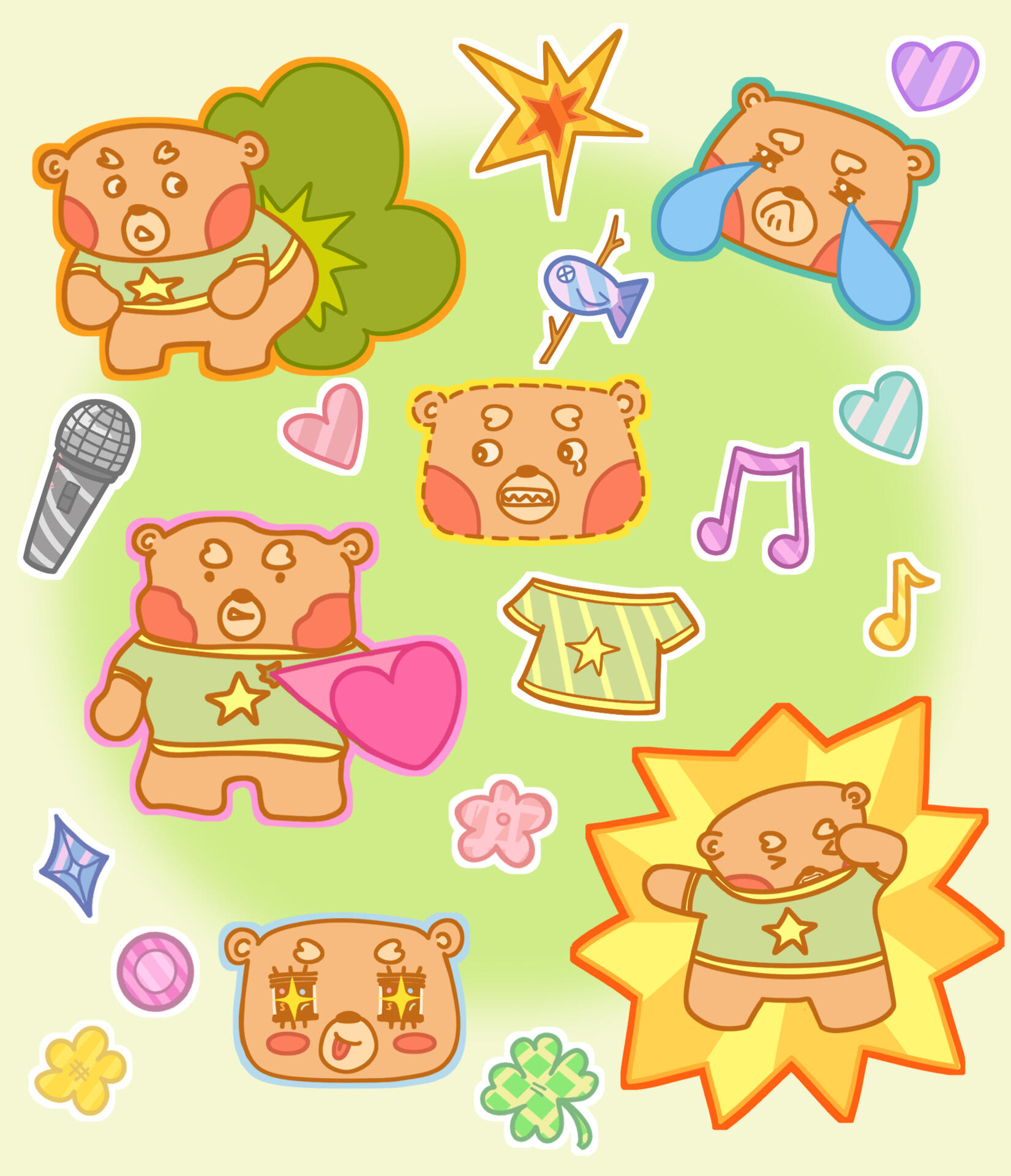 Bonty Bear Sticker Sheet