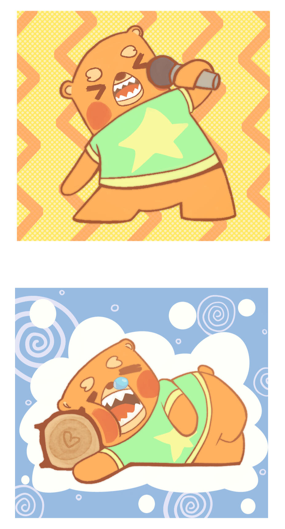 Bonty Bear Square Stickers